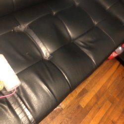 Conn's HomePlus - Current state of affairs with Conns couch!  I'm taping it together now. But, they claim they fixed it. BUYER BEWARE!!