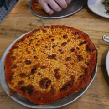 Brado NYC Thin Crust Pizza - Lunch special: Personal pizza from the lunch special with missing toppings. Just OK - Pizza Near Me - Brooklyn, New York Brado NYC Thin Crust Pizza - Lunch special: Personal pizza from the lunch special with missing toppings. Just OK - Pizza Near Me - Brooklyn, New York