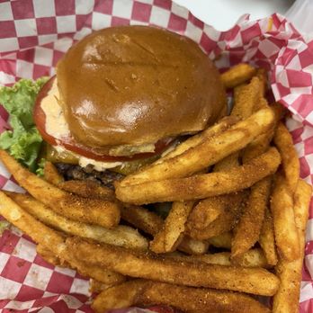CleaveLand Grill - Strongsville - Burger with seasoned fries - Burgers Near Me - Strongsville, Ohio CleaveLand Grill - Strongsville - Burger with seasoned fries - Burgers Near Me - Strongsville, Ohio