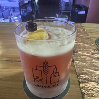 Grainology Brewstillery - Cherry bourbon sour - Distilleries Near Me - Batavia, Illinois
