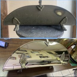 Brass Log Holder. Before and after. Brass Log Holder. Before and after.
