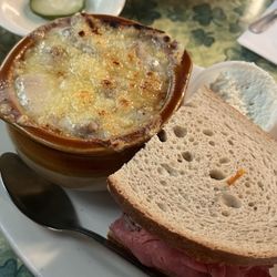 Reese's 1900 - Hot Roast Beef Melt was not great but the French Onion Soup was awesome
