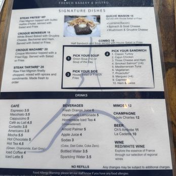 Cafe Bonjour - Menu - Bakeries Near Me - South Miami, Florida