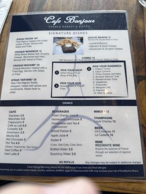 Menu photo 1 Cafe Bonjour South Miami, FL