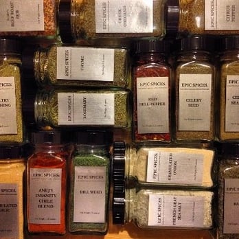 Epic Spices - a variety of spices on a shelf - Herbs & Spices Near Me - Chicago, Illinois
