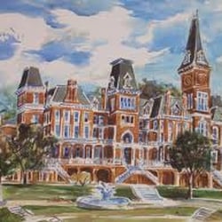 Betty Bivins Edwards, "Old Wesleyan" giclee