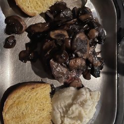 Spencer - Filet mignon... mushrooms and mashed potatoes... toast toast
