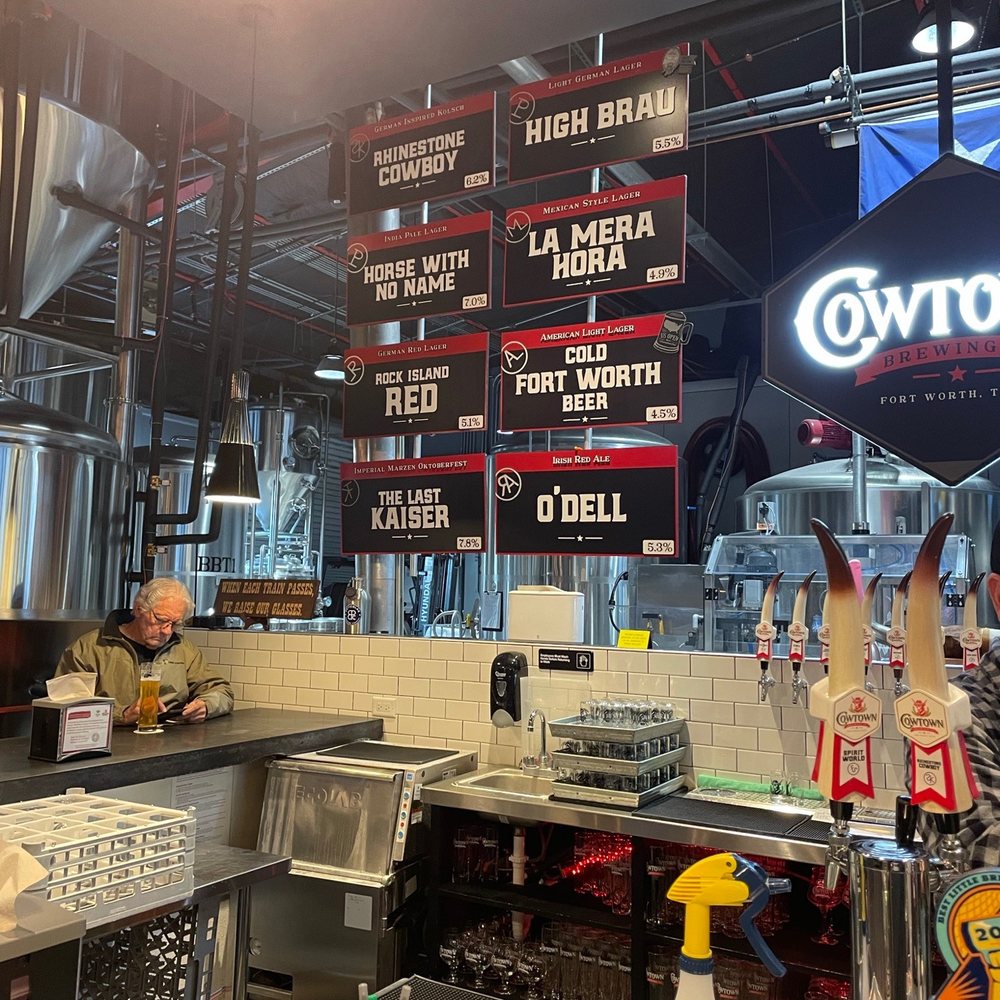 Cowtown Brewing - Beer menu board (1/2) - Brewpubs Near Me - Fort Worth, Texas