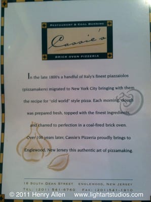 Menu photo 1 Cassie's Pizzeria Englewood, NJ