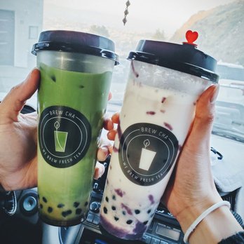 Brew Cha - Black sugar matcha latte and cold ube taro latte - Bubble Tea Near Me - San Francisco, California Brew Cha - Black sugar matcha latte and cold ube taro latte - Bubble Tea Near Me - San Francisco, California