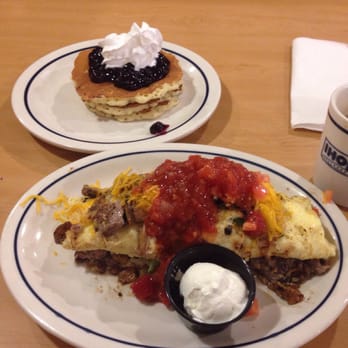 IHOP - Steak omelette and blueberry pancakes - American Near Me - Dundalk, Maryland