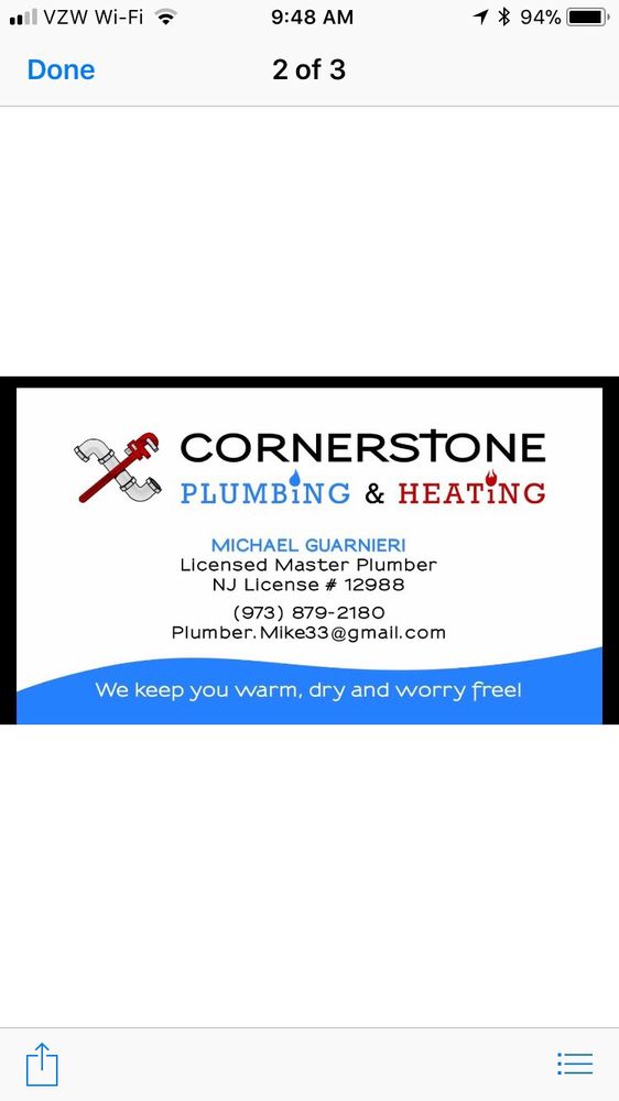Slide of Cornerstone Plumbing & Heating