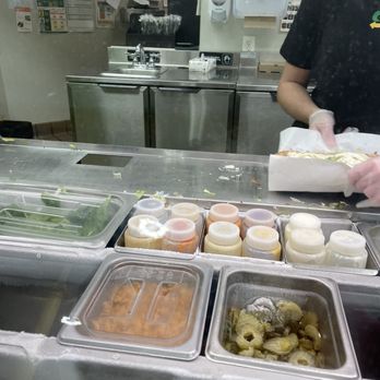 Subway - Counter covered in condiments & veg from earlier orders - Sandwiches Near Me - Boyce, Virginia Subway - Counter covered in condiments & veg from earlier orders - Sandwiches Near Me - Boyce, Virginia
