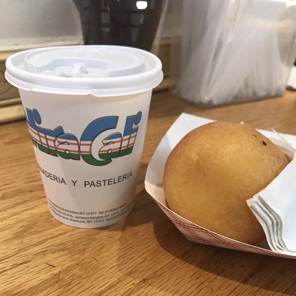 Mira Cali III - Small Coffee ($1) Cheese Pastry ($1) - New American Near Me - Elmhurst, New York Mira Cali III - Small Coffee ($1) Cheese Pastry ($1) - New American Near Me - Elmhurst, New York