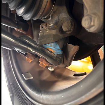 Firestone Complete Auto Care - left control arm with balljoint stretched out - Auto Repair Near Me - Palm Harbor, Florida Firestone Complete Auto Care - left control arm with balljoint stretched out - Auto Repair Near Me - Palm Harbor, Florida