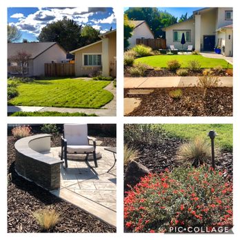 Yarrow Design - New Front Yard Patio, Plantings and Seat Wall - Landscape Architects or Designers Near Me Yarrow Design - New Front Yard Patio, Plantings and Seat Wall - Landscape Architects or Designers Near Me