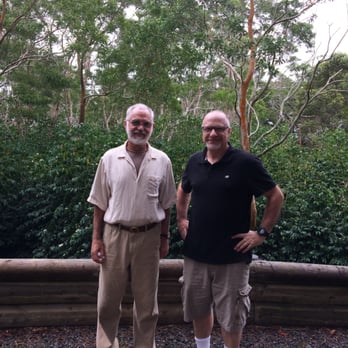 Hawaiian Cloud Forest Coffee - Hawaiian Cloud Forest owner Erik (left) and me (Ron Gompertz) - Attraction Farms Near Me - Honokaa, Hawaii Hawaiian Cloud Forest Coffee - Hawaiian Cloud Forest owner Erik (left) and me (Ron Gompertz) - Attraction Farms Near Me - Honokaa, Hawaii