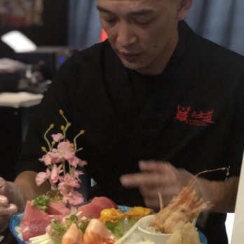 Bushido Sushi SRQ - Chef John explaining his beautiful dish. - Sushi Bars Near Me - Sarasota, Florida