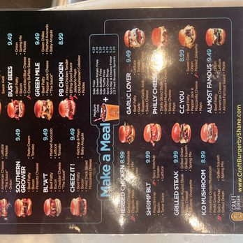 Craft Burger by Shane - Menu - Burgers Near Me - Alpharetta, Georgia