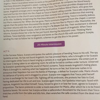 Pittsburgh Opera - Cosca playbill summary - page 1 - Performing Arts Near Me - Pittsburgh, Pennsylvania