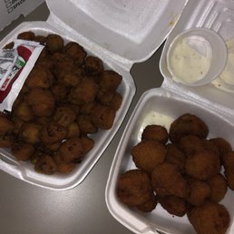 Fried Okra and Fried Mushrooms Fried Okra and Fried Mushrooms