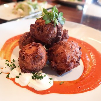 Walnut Kitchen - Corn fritter appetizer - Southern Near Me - Maryville, Tennessee Walnut Kitchen - Corn fritter appetizer - Southern Near Me - Maryville, Tennessee