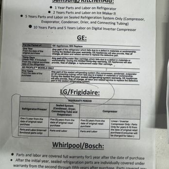 Bargain Outlet  - An overview of the fridge I was going to purchase, with instructions for installation and care. - Appliances Near Me - Pomona, California