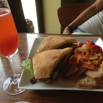 Grace's Table - Grilled chicken sandwich with mimosa - New American Near Me - Napa, California