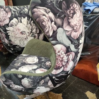 Deko Professional Upholstery - Eggchair new upholstery - Furniture Reupholstery Near Me - Chicago, Illinois
