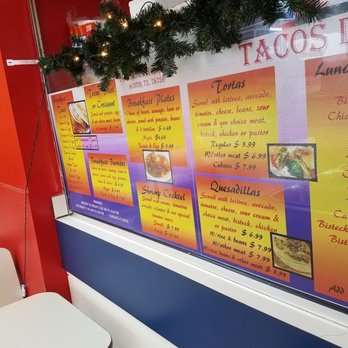 Tacos Durango - Interior Menu - Mexican Near Me - Austin, Texas