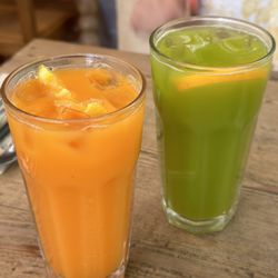 Le Pain Quotidien - Carrot and orange + green smoothie