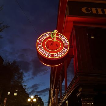 Cherry Street Coffee House - Outside neon - Coffee & Tea Near Me - Seattle, Washington Cherry Street Coffee House - Outside neon - Coffee & Tea Near Me - Seattle, Washington