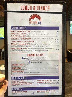 Menu photo 3 Latitude 105 Alehouse Estes Park, CO Menu photo 3 Latitude 105 Alehouse Estes Park, CO