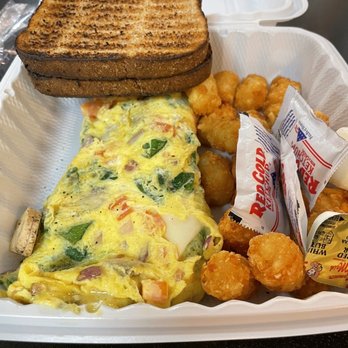 Island Bagels - an omelet, toast, potatoes, and a can of beer - Breakfast & Brunch Near Me - Wildwood, New Jersey Island Bagels - an omelet, toast, potatoes, and a can of beer - Breakfast & Brunch Near Me - Wildwood, New Jersey