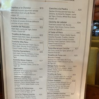 Villa Peru - The menu for Ceviche Festival - Peruvian Near Me - Tucson, Arizona Villa Peru - The menu for Ceviche Festival - Peruvian Near Me - Tucson, Arizona