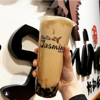 Hello Jasmine - Oolong Milk Tea with Tapioca - Taiwanese Near Me - Chicago, Illinois Hello Jasmine - Oolong Milk Tea with Tapioca - Taiwanese Near Me - Chicago, Illinois