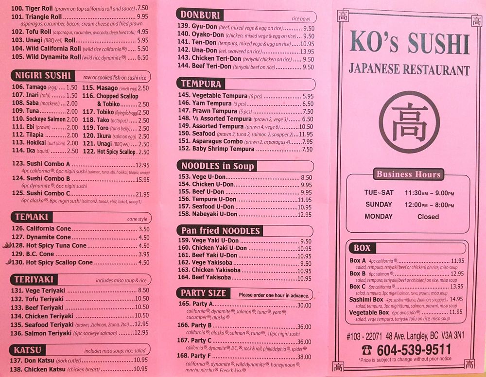 KO’S SUSHI JAPANESE RESTAURANT Updated September 2024 11 Reviews