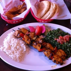 Falafel, Etc - Chicken kabob rica and tabouli!
