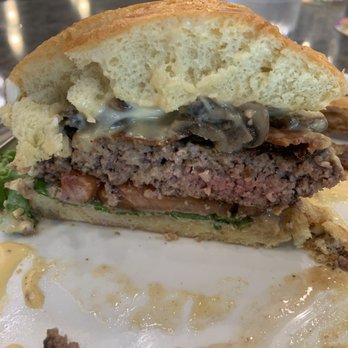 Craft 96 Draught House + Kitchen - Mushroom Swiss burger - American Near Me - League City, Texas Craft 96 Draught House + Kitchen - Mushroom Swiss burger - American Near Me - League City, Texas