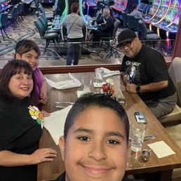 Castaneda Family enjoying Indian Wells Tennis Garden . This was a pit stop !
