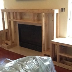 Contracting Plus - Framing to the new contemporary fireplace surround