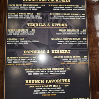 Big Mike’s Bar and Grill - Drink menu front - Bars Near Me - Plano, Texas Big Mike’s Bar and Grill - Drink menu front - Bars Near Me - Plano, Texas