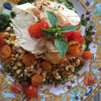 Cuisine By Lela - Our main course of roasted chicken and a bread pudding to die for! - Personal Chefs Near Me