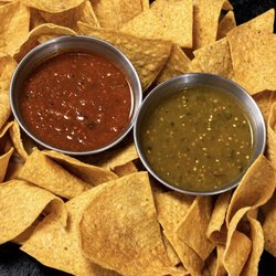 Fuego Cravings - Crispy tortilla chips served with your choice of salsa: green, red, or fresh pico de gallo.