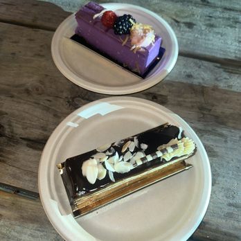 Mozart's Coffee Roasters - Their take on ube (bland) cake and their classic famous cake! @nhueats_ - Coffee & Tea Near Me - Austin, Texas Mozart's Coffee Roasters - Their take on ube (bland) cake and their classic famous cake! @nhueats_ - Coffee & Tea Near Me - Austin, Texas