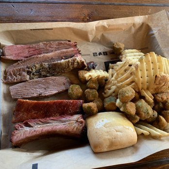 Dickey's Barbecue Pit - Hubby got ribs & brisket side of waffle fries and okra - American Near Me - Kapolei, Hawaii Dickey's Barbecue Pit - Hubby got ribs & brisket side of waffle fries and okra - American Near Me - Kapolei, Hawaii