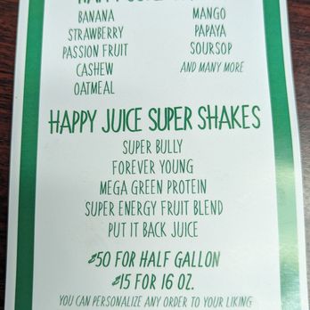 Happy Juice - Juices and shakes. - Juice Bars & Smoothies Near Me - Marietta, Georgia Happy Juice - Juices and shakes. - Juice Bars & Smoothies Near Me - Marietta, Georgia