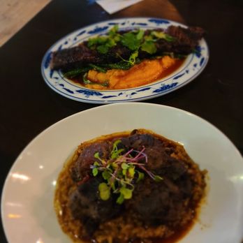 FINKA Table & Tap - Oxtail rissoto and boniato churrasco. - Asian Fusion Near Me - Miami, Florida FINKA Table & Tap - Oxtail rissoto and boniato churrasco. - Asian Fusion Near Me - Miami, Florida