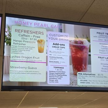 Honey Pearl Cafe - Menu - Bubble Tea Near Me - Anchorage, Alaska