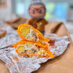 Little Manila Market - Ilocos Empanada, comes with a spicy vinegar sauce